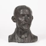 ENOCH HENRYK ENRICO GLICENSTEIN (1870-1942) Bust of a gentleman, bronze, signed 'Glicenstein Roma'