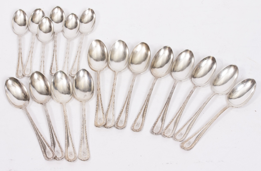 A GORHAM ELECTRO SILVER PLATED CANTEEN OF CUTLERY with matched Mappin & Webb ladles and four 19th - Image 4 of 12