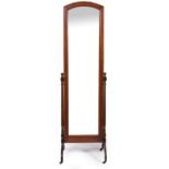 AN EARLY 20TH CENTURY MAHOGANY FRAMED CHEVAL MIRROR 56cm wide x 50cm deep x 192cm high At present,