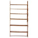 A PINE OPEN FRONT WATERFALL BOOKCASE with six shelves, 90cm wide x 27cm deep x 183cm high Condition: