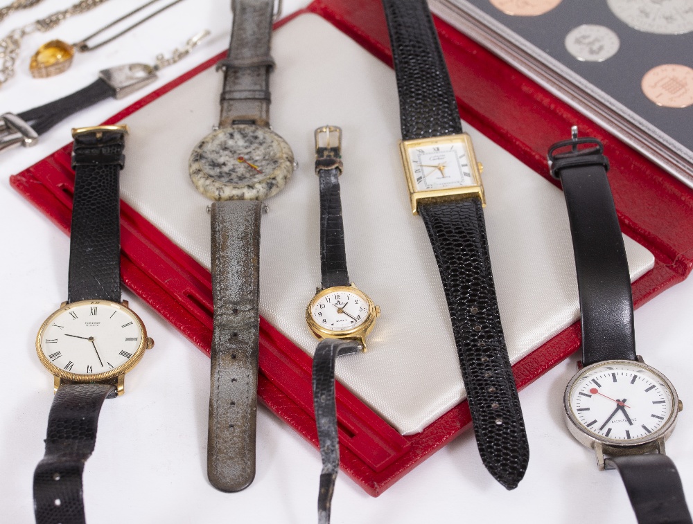 A COLLECTION OF COSTUME JEWELLERY cufflinks, World War II medals and wristwatches At present, - Image 2 of 7