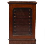 A VICTORIAN MAHOGANY COLLECTORS CABINET by Watkins & Doncaster Naturalists, 36 Strand, London,