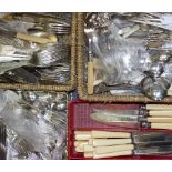 A MIXED COLLECTION OF ANTIQUE AND LATER SILVER PLATED CUTLERY At present, there is no condition