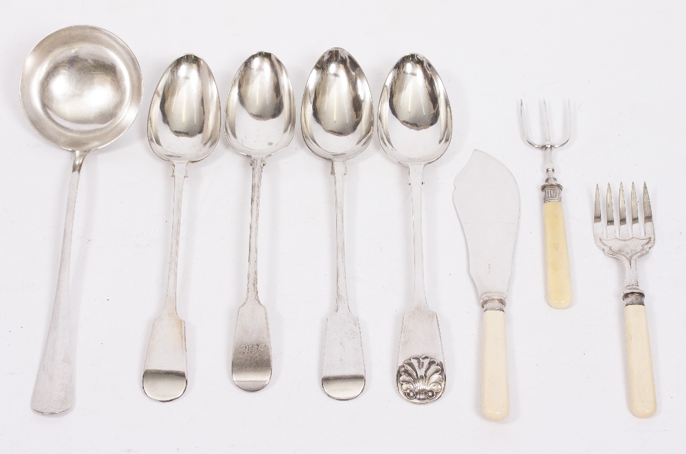 A GORHAM ELECTRO SILVER PLATED CANTEEN OF CUTLERY with matched Mappin & Webb ladles and four 19th - Image 2 of 12