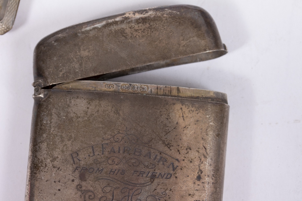 A SMALL QUANTITY OF SILVER CIGARETTE AND VESTA CASES with marks for Birmingham and London, one - Image 7 of 7
