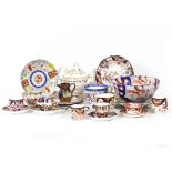 A QUANTITY OF CHINA to include Royal Crown Derby tea cups and side plates, Japanese Imari bowl
