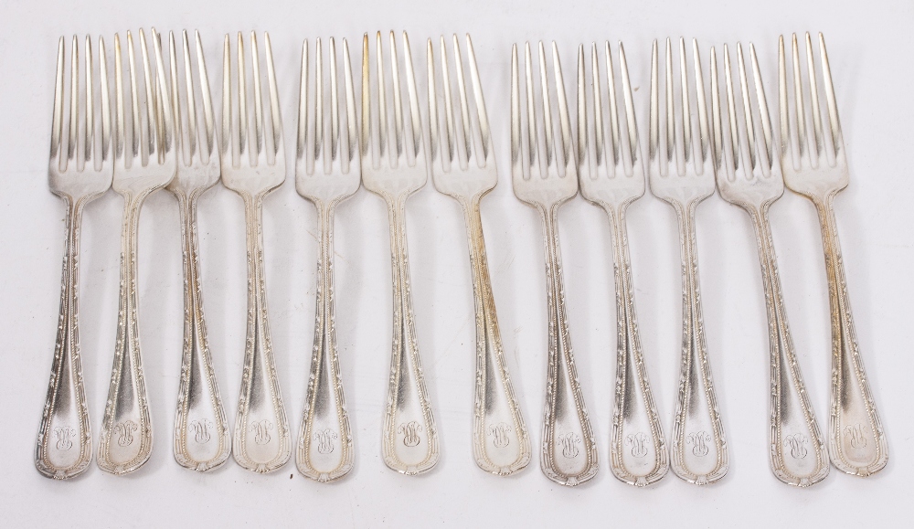 A GORHAM ELECTRO SILVER PLATED CANTEEN OF CUTLERY with matched Mappin & Webb ladles and four 19th - Image 8 of 12