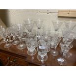 A SUITE OF ROYAL BRIERLEY DRINKING GLASSES Condition: one white wine glass with two chips to the