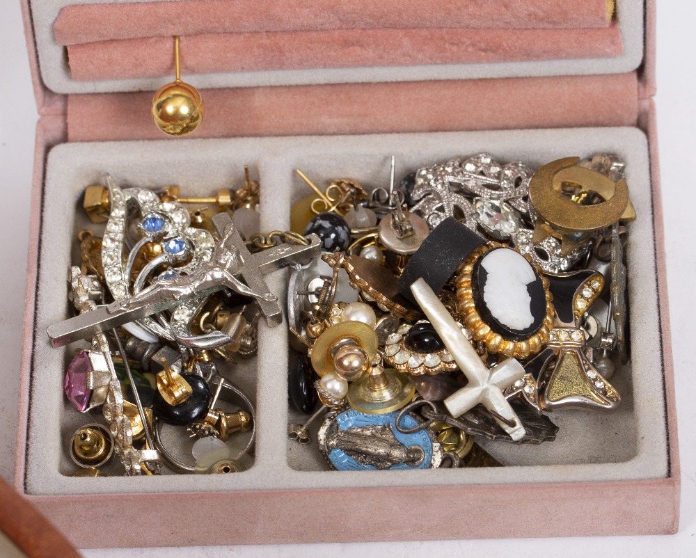 TWO JEWELLERY BOXES with a mixed collection of jewellery and costume jewellery At present, there - Image 2 of 6