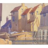 GRIFFIN (POSSIBLY FREDERICK GRIFFIN 1906-1976) Waterway, Newcastle, watercolour on board, signed
