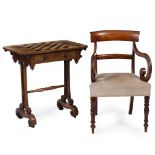 A VICTORIAN ROSEWOOD GAMES TABLE with an ebony and satin wood inlaid top, a single drawer