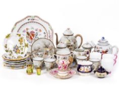 A COLLECTION OF POTTERY AND PORCELAIN to include a late 18th century Chinese Imari teapot, a