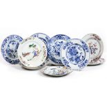 A COLLECTION OF SEVENTEEN ANTIQUE CHINESE PORCELAIN PLATES ranging between 20cm and 25cm diameter