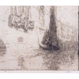 JAMES MCBEY (1883-1959) Venice, dry point etching, signed and dated 1925 lower left, numbered XIII