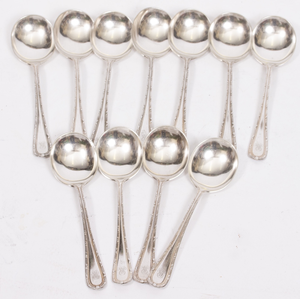 A GORHAM ELECTRO SILVER PLATED CANTEEN OF CUTLERY with matched Mappin & Webb ladles and four 19th - Image 5 of 12