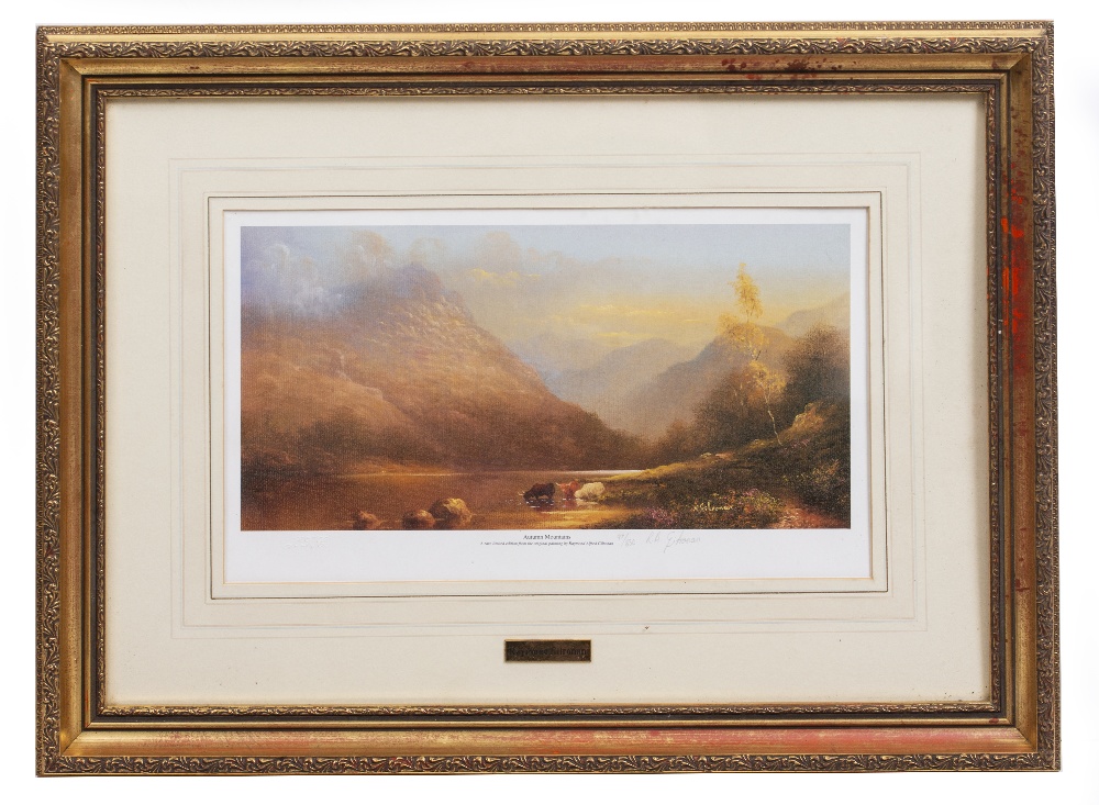 RAYMOND GILRONAN First light Glenallan and Autumn mountains, prints, signed in pencil, 17cm x 35.5cm - Image 3 of 5