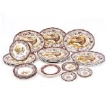 A PALISSY GAME SERIES PART DINNER SERVICE to include fourteen platters each 36cm wide Condition: the