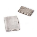 A VICTORIAN SILVER CARD CASE with marks for London 1890 and makers mark of Alfred Fuller, 120