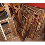 A QUANTITY OF PICTURE FRAMES 19th and 20th century, of varying size and design, some gilded,