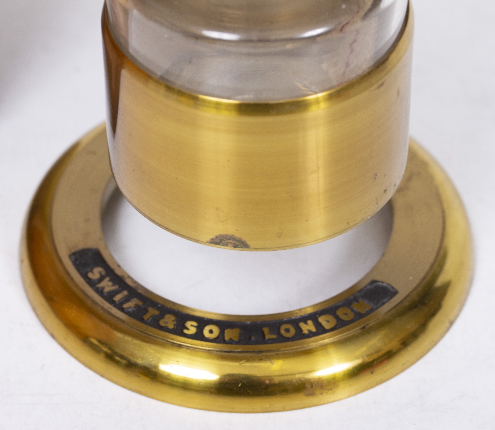 A LATE 19TH CENTURY MICROSCOPE OIL LAMP by Swift & Son of 81 Tottenham Court Road (circa 1877-1881), - Image 2 of 7