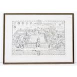 A GROUP OF DECORATIVE PICTURES AND PRINTS to include a large print depicting Christ Church College