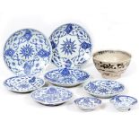 AN ORIENTAL PORCELAIN BOWL from the Hoi An hoard, 14.8cm diameter together with a collection of