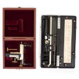 AN EARLY 20TH CENTURY LEITZ MECHANICAL MICROSCOPE STAGE signed E Leitz Westzlar with silvered
