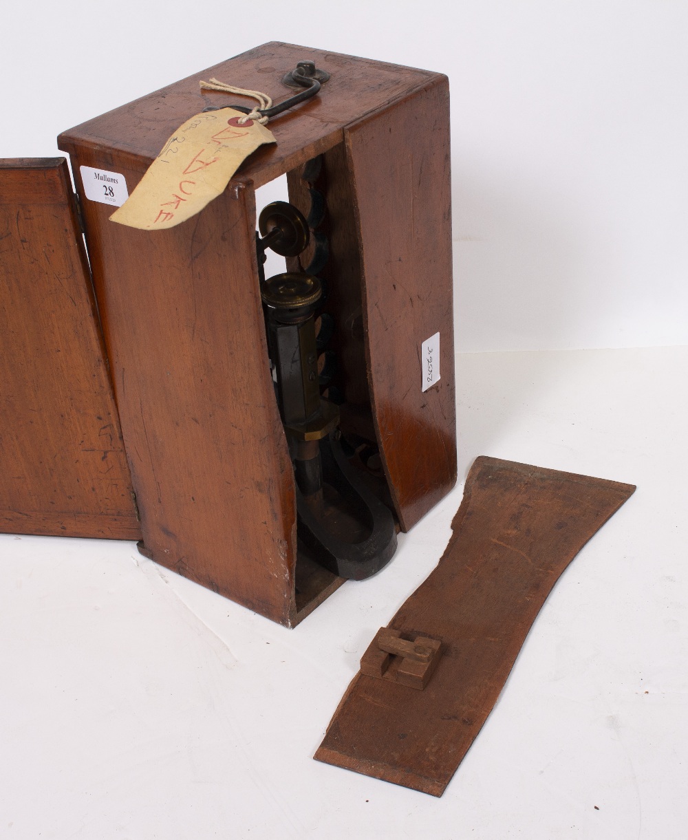 A LATE 19TH / EARLY 20TH CENTURY MICROSCOPE by Swift & Son of Tottenham Court Road, London, with - Image 5 of 5