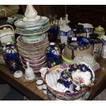 A LARGE COLLECTION OF CHINA to include a Royal Doulton vase, a pair of satsuma vases, cabinet