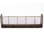 A 19TH CENTURY BRASS AND WIRE MESH FIRE FENDER 130cm wide x 36cm deep x 39cm high Condition: minor