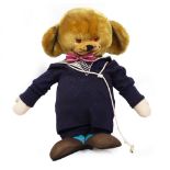 A 1960'S MERRYTHOUGHT CHEEKY SAILOR BEAR with a label to the foot, 60cm in height Condition: