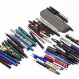 A COLLECTION OF VARIOUS FOUNTAIN PENS by Osmiroid, Conway Stewart, Parker, Bossman, Dickson, Swan