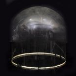 AN OLD GLASS DOME 28cm diameter x 28cm high At present, there is no condition report prepared for