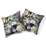 Two Christian Lacroix cushions 'Bayou Fantasy' design with labels to the reverse 50cm x 50cm (2)