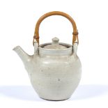 Ray Finch (1914-2012) for Winchcombe Pottery teapot with semi-matt glaze and bamboo handle impressed