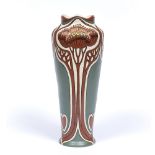 Villeroy & Boch Mettlach, Art Nouveau vase, decorated with stylised flowers and hearts impressed