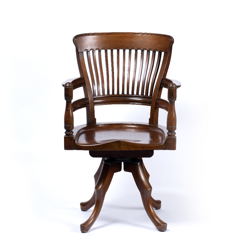 Attributed to Edward William Godwin (1833-1886) for James Peddle Office or desk chair, late 19th - Image 2 of 2