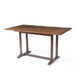 Reynolds of Ludlow refectory table, oak 135cm wide x 70cm high x 75cm deep