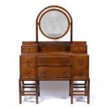 Attributed to Wylie & Lochhead of Glasgow dressing table, Arts & Crafts, oak 106cm wide x 150cm high