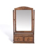 Cotswold style swing mirror fitted with two frieze drawers 38cm wide x 64cm high x 20cm deep