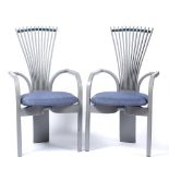 Torstein Nilsen for Westnofa pair of 'Totem' chairs, Norwegian, 1980's 100cm high (2)