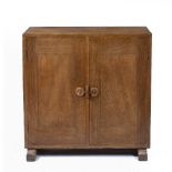 Cotswold School cabinet or cupboard, elm 81cm wide x 81cm high x 45cm deep