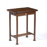 In the Manner of Liberty & Co card table, oak 53cm wide x 69cm high x 38cm deep