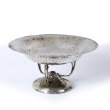 Walker and Hall silver, Arts and Crafts pedestal dish, Sheffield, dated 1909 8cm high x 16m