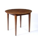 Gordon Russell of Broadway table with circular top plaque to the underside 92cm diameter x 74cm