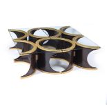 Sean Feeney (b.1956) set of four glass topped Macassar ebony and sycamore with cherry inlay low
