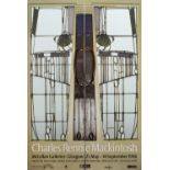 Charles Rennie Mackintosh exhibition poster for McLellan Galleries of Glasgow, issued 1996 75cm x