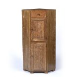 Heals corner cupboard light oak with Heals plaque inset to drawer 85cm wide x 103cm high x 41cm
