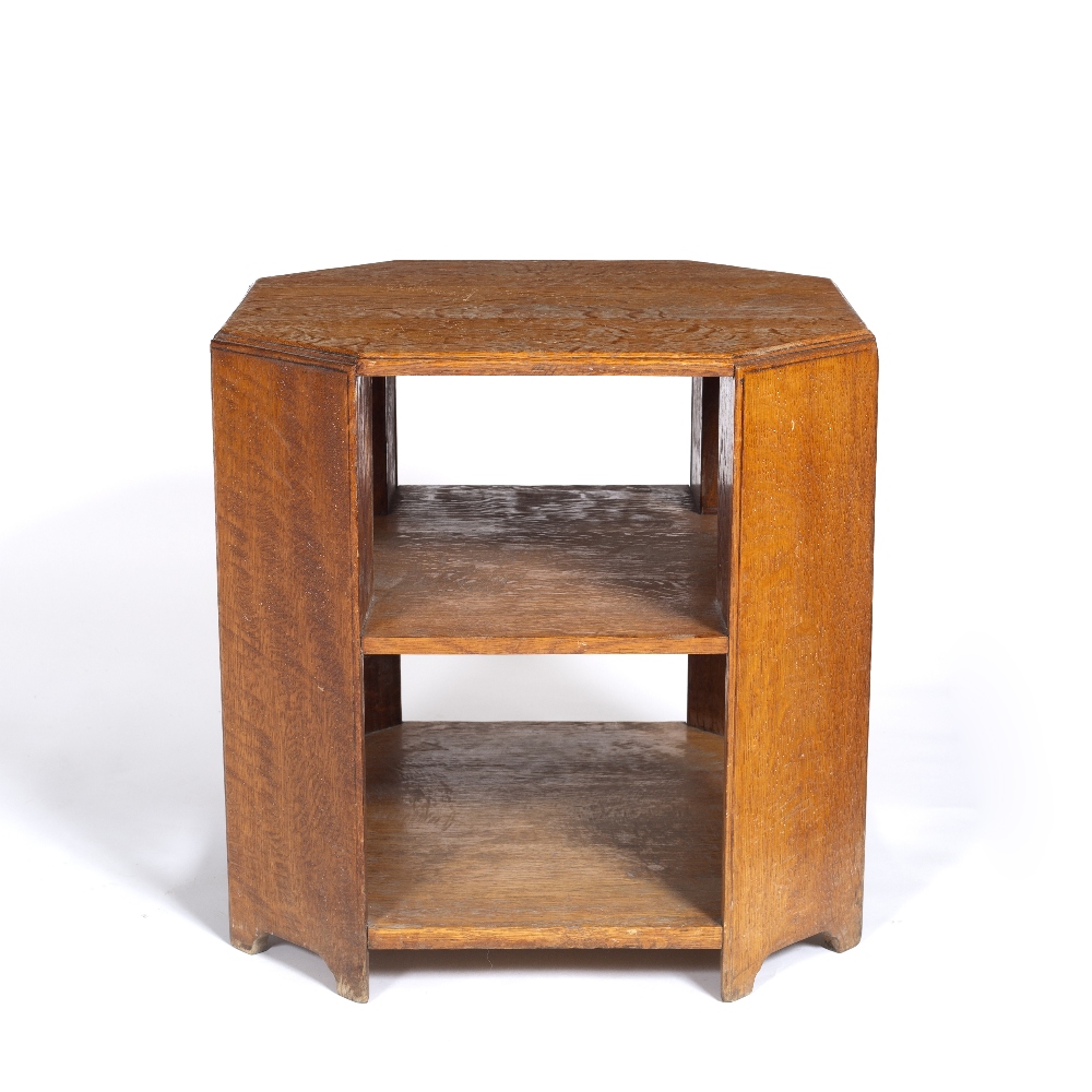 Attributed to Heals book table, limed oak 58cm diameter x 47cm high