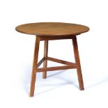 Heals Cricket table, circa 1920, oak 76cm diameter x 66cm high